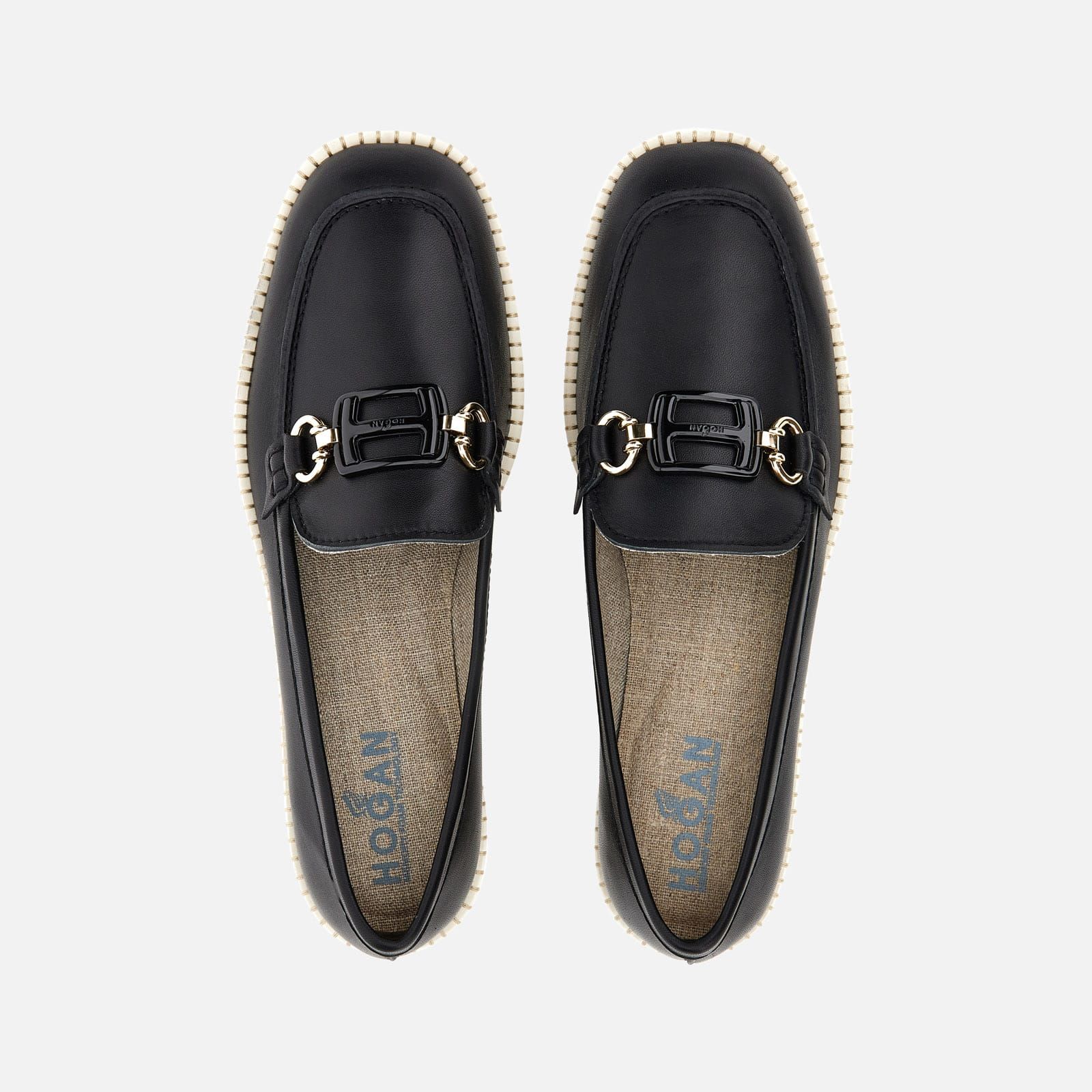 Hogan Deconstructed Loafers H642 Black | 403691YSL