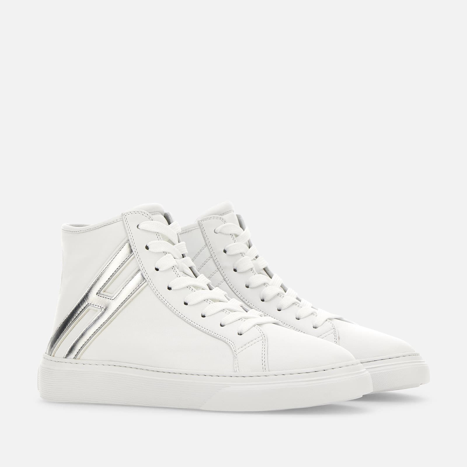 Hogan H365 High Top Flat Silver / White | 847512LUT