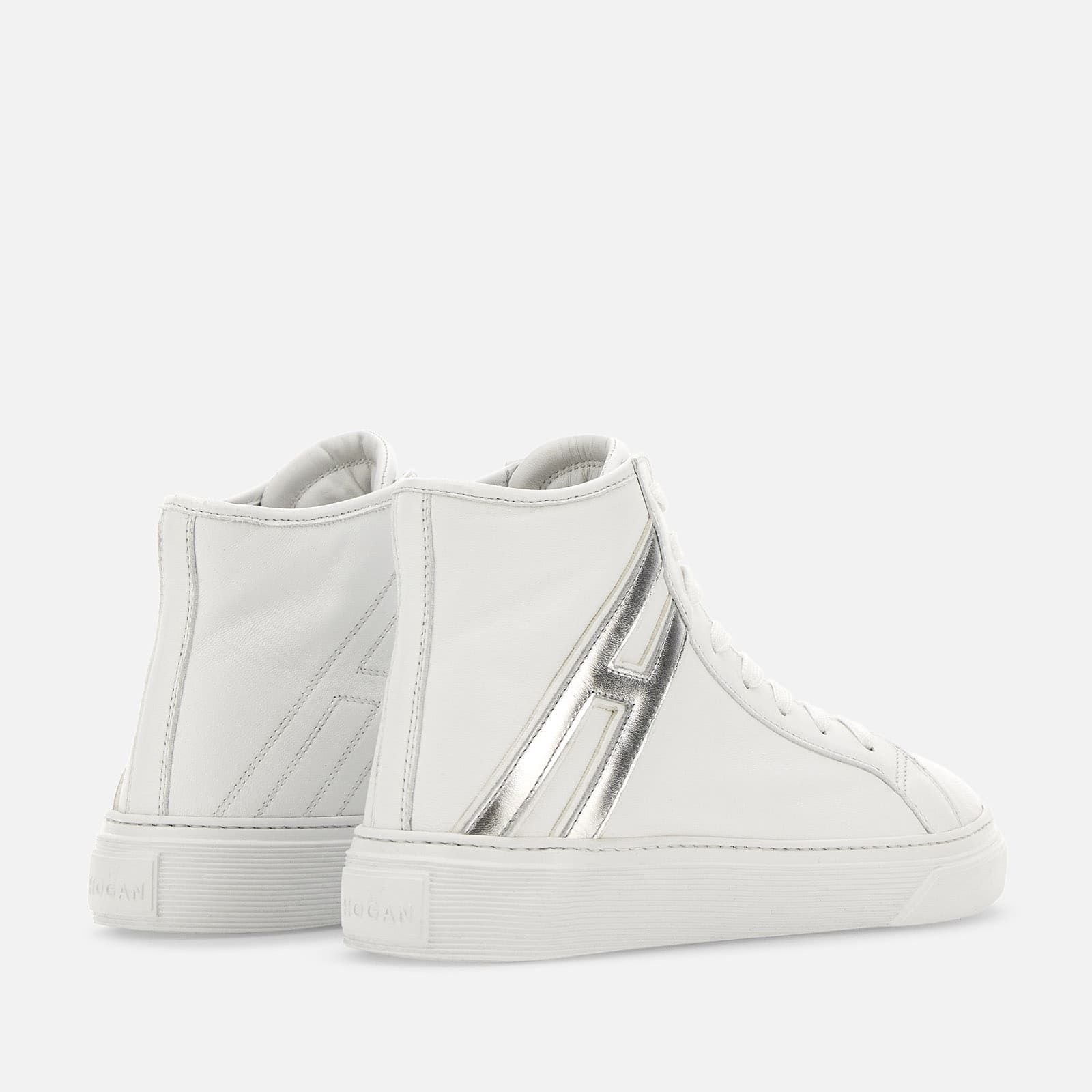 Hogan H365 High Top Flat Silver / White | 847512LUT