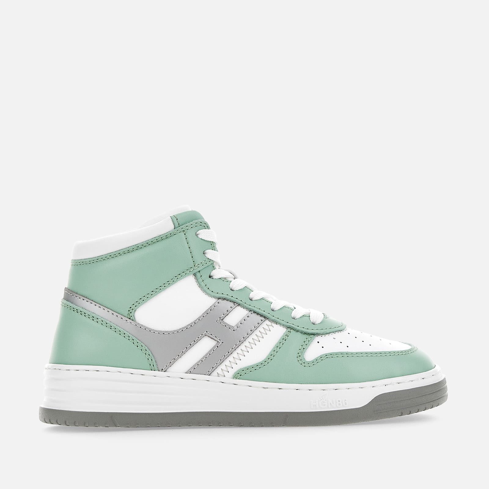 Hogan H630 High Top White / Green / Silver | 539146THG