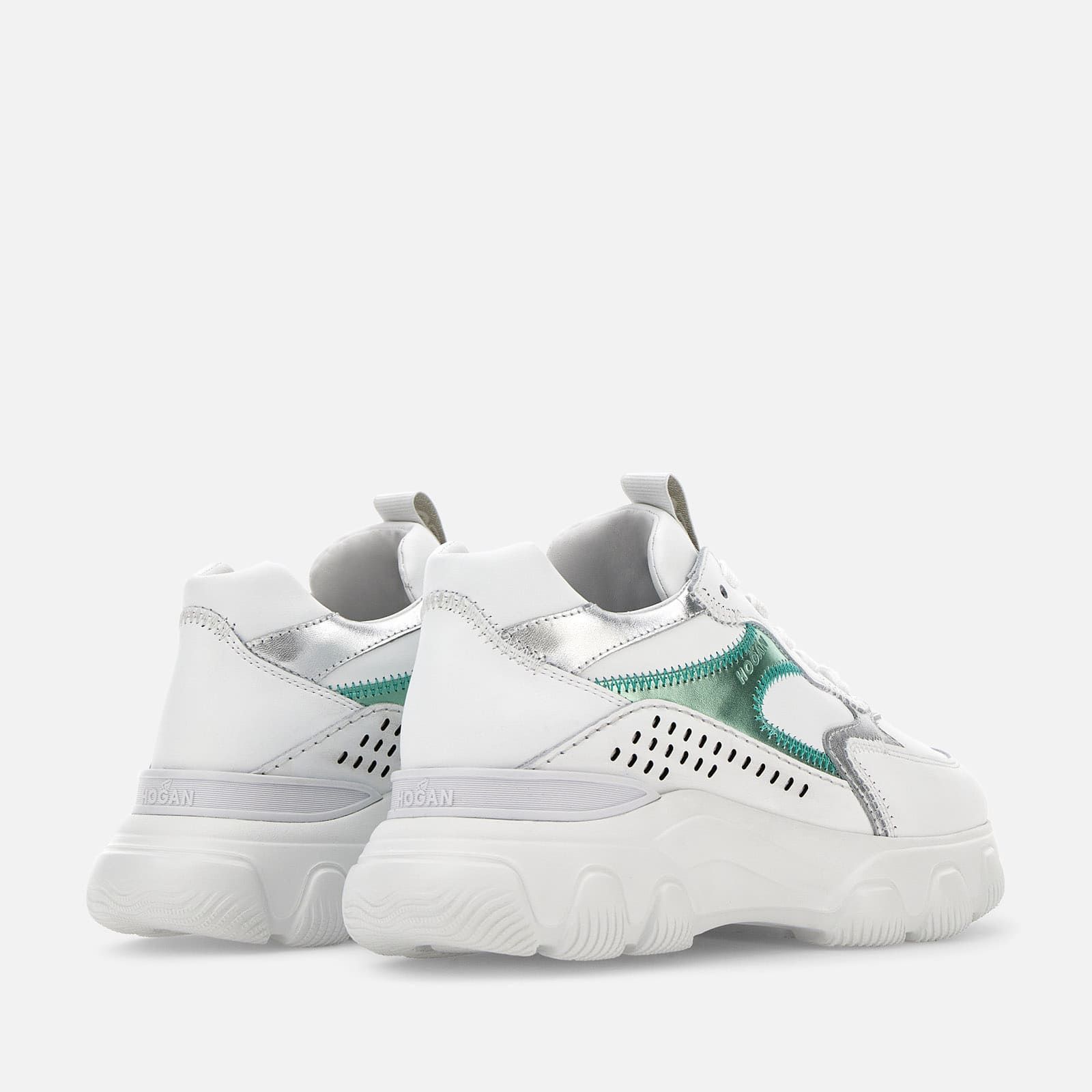 Hogan Hyperactive White / Silver / Green | 169754LEF