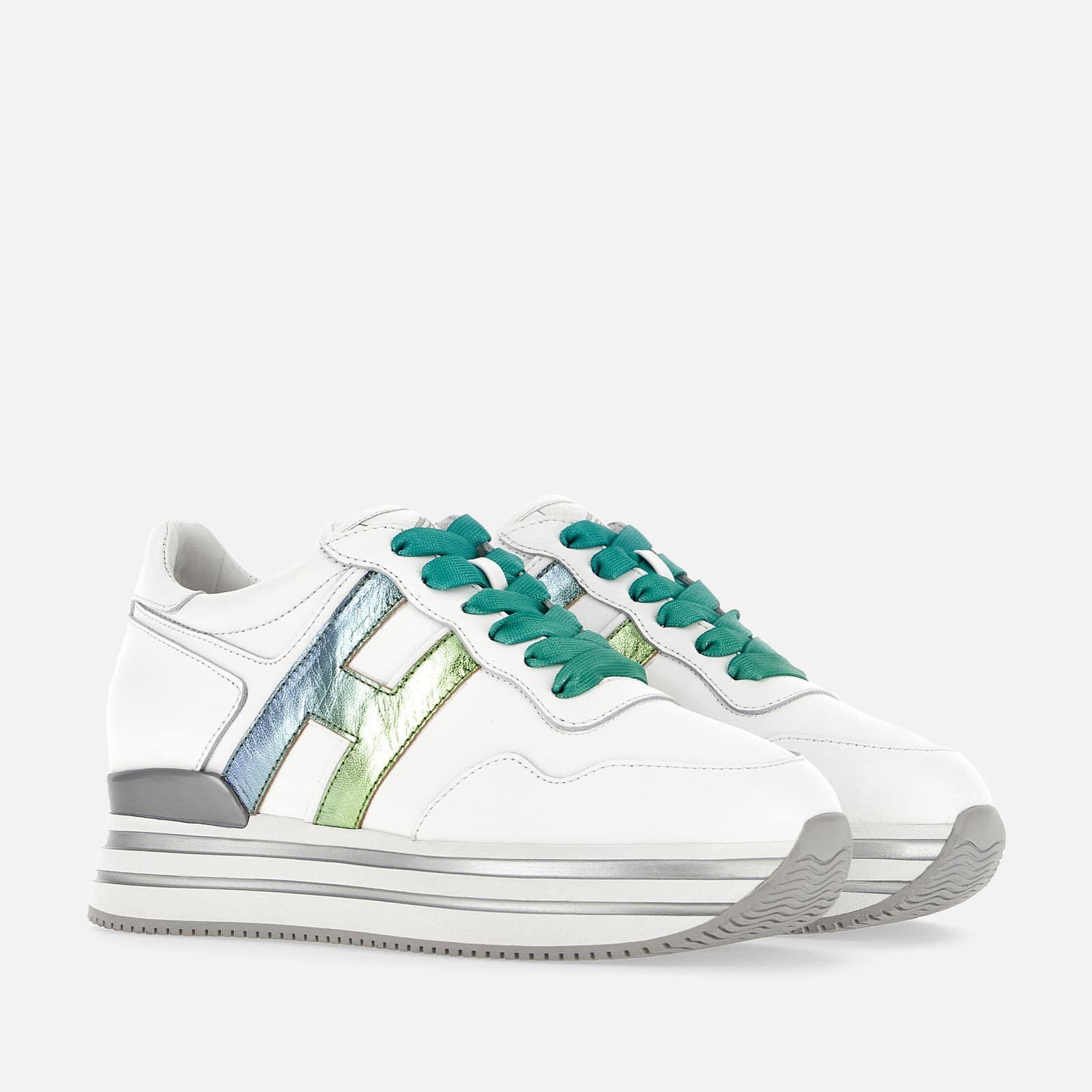 Hogan Midi H222 White / Blue / Green | 957263THL