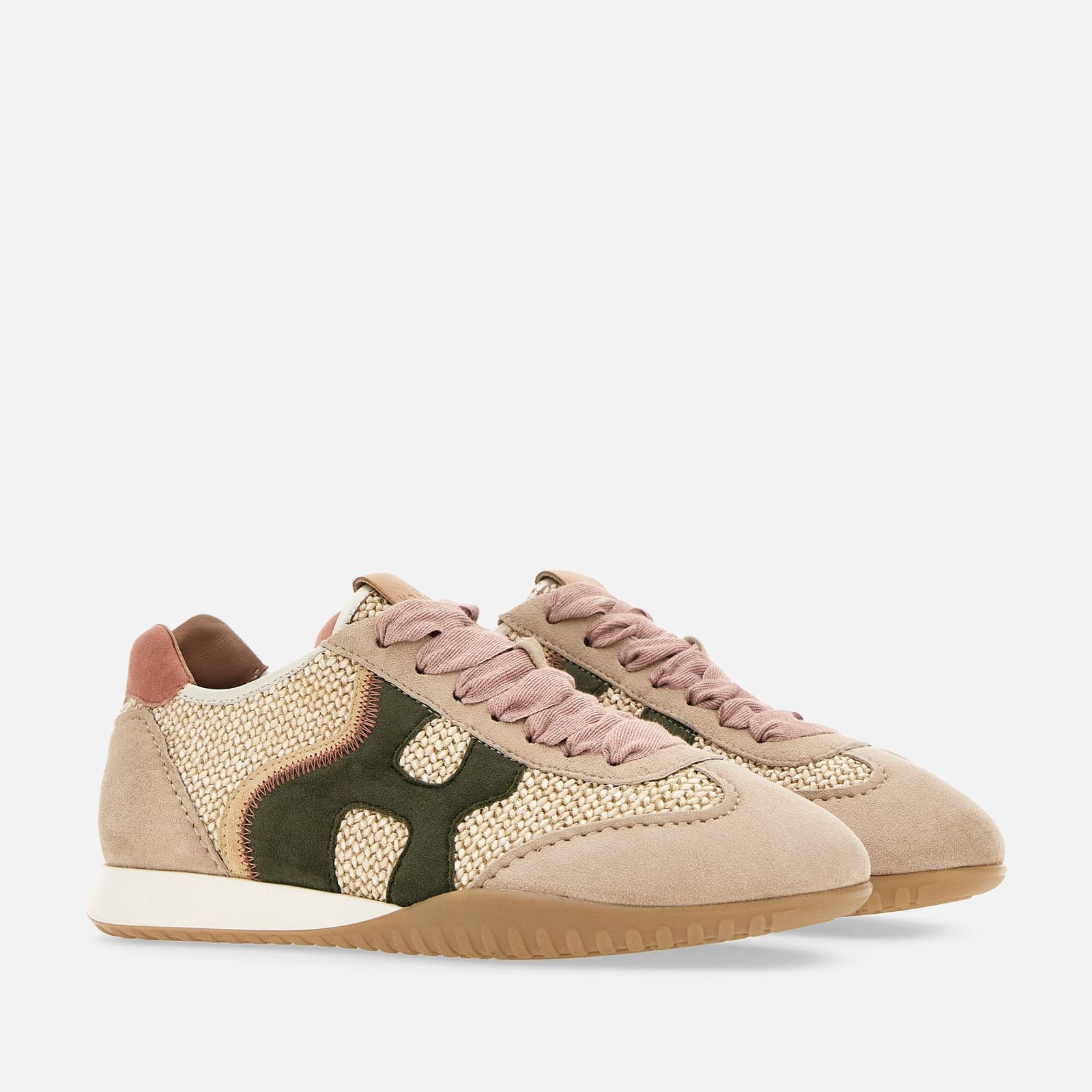 Hogan Olympia-Z Flat Beige / Green / Pink | 954310SRU