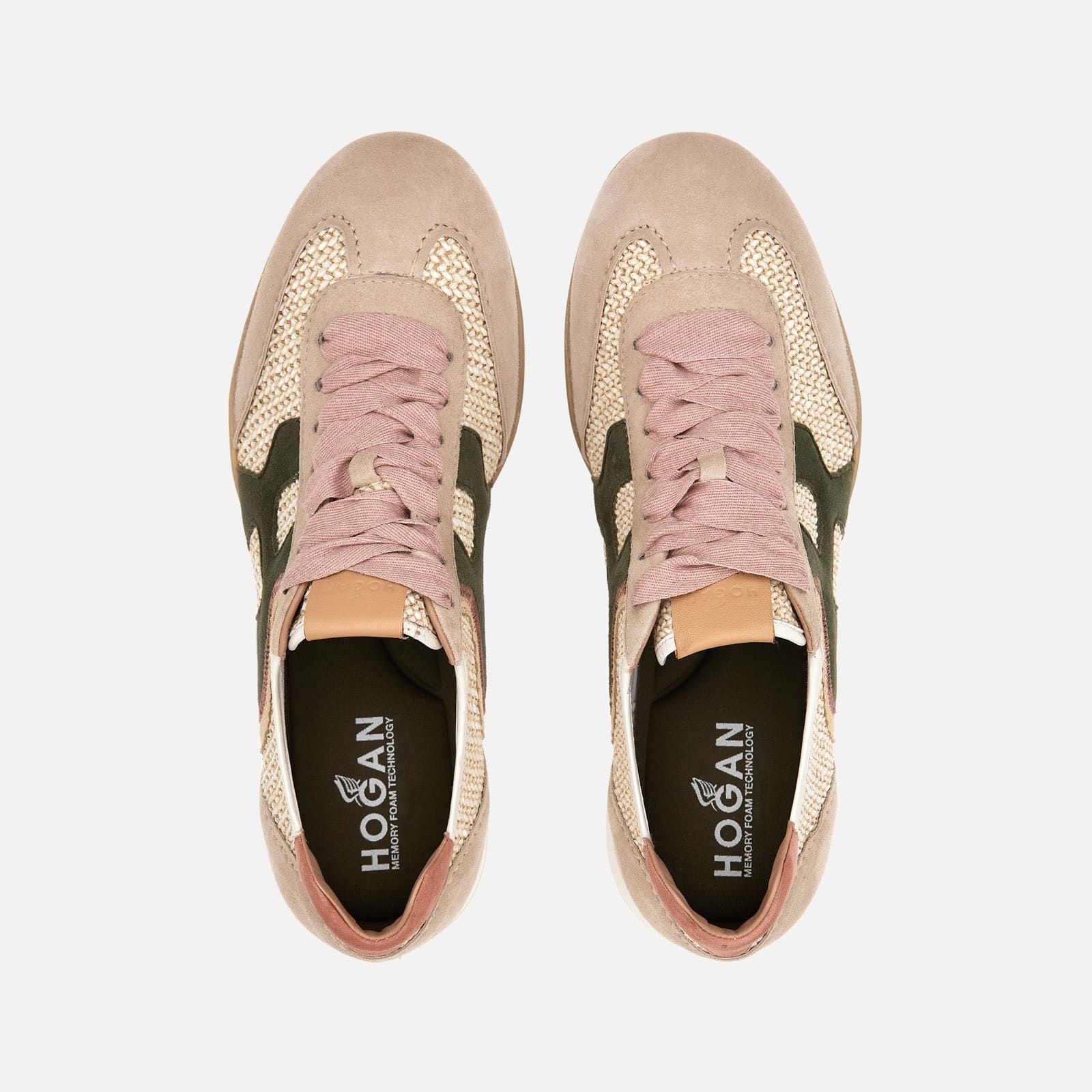 Hogan Olympia-Z Flat Beige / Green / Pink | 954310SRU