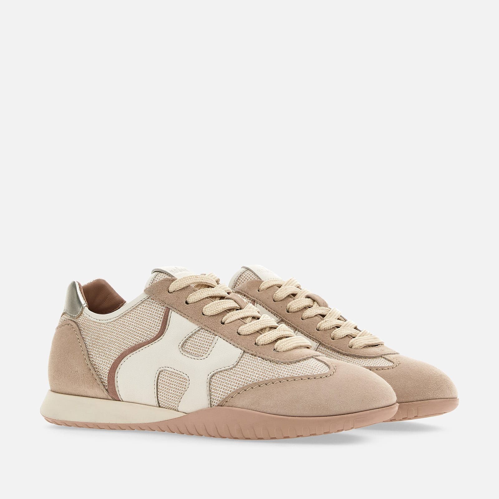 Hogan Olympia-Z Flat Pink / Beige | 516378YLZ