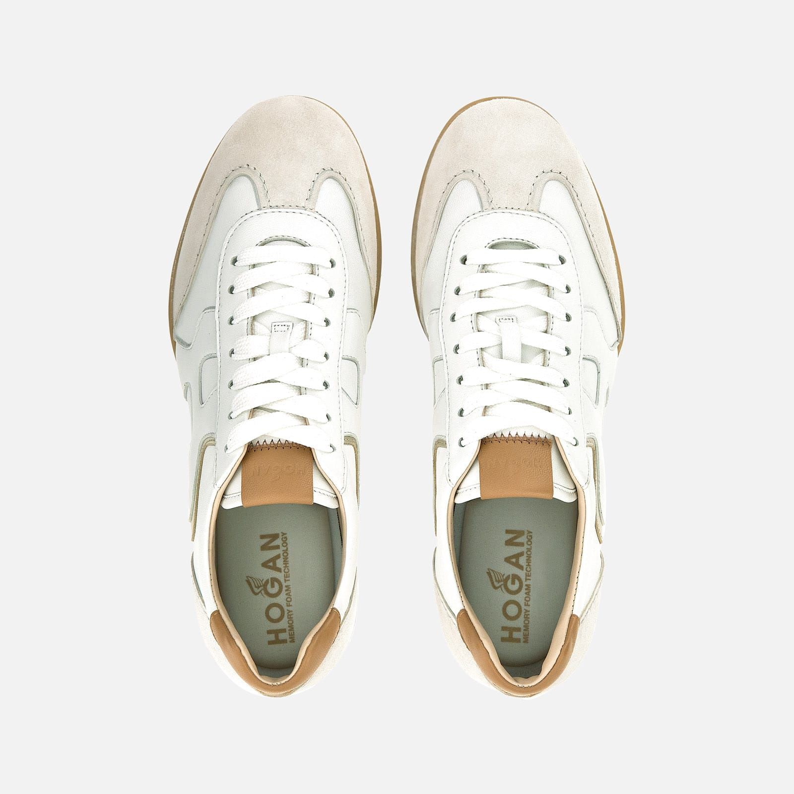 Hogan Olympia-Z Flat White / White / Brown | 085637SXI