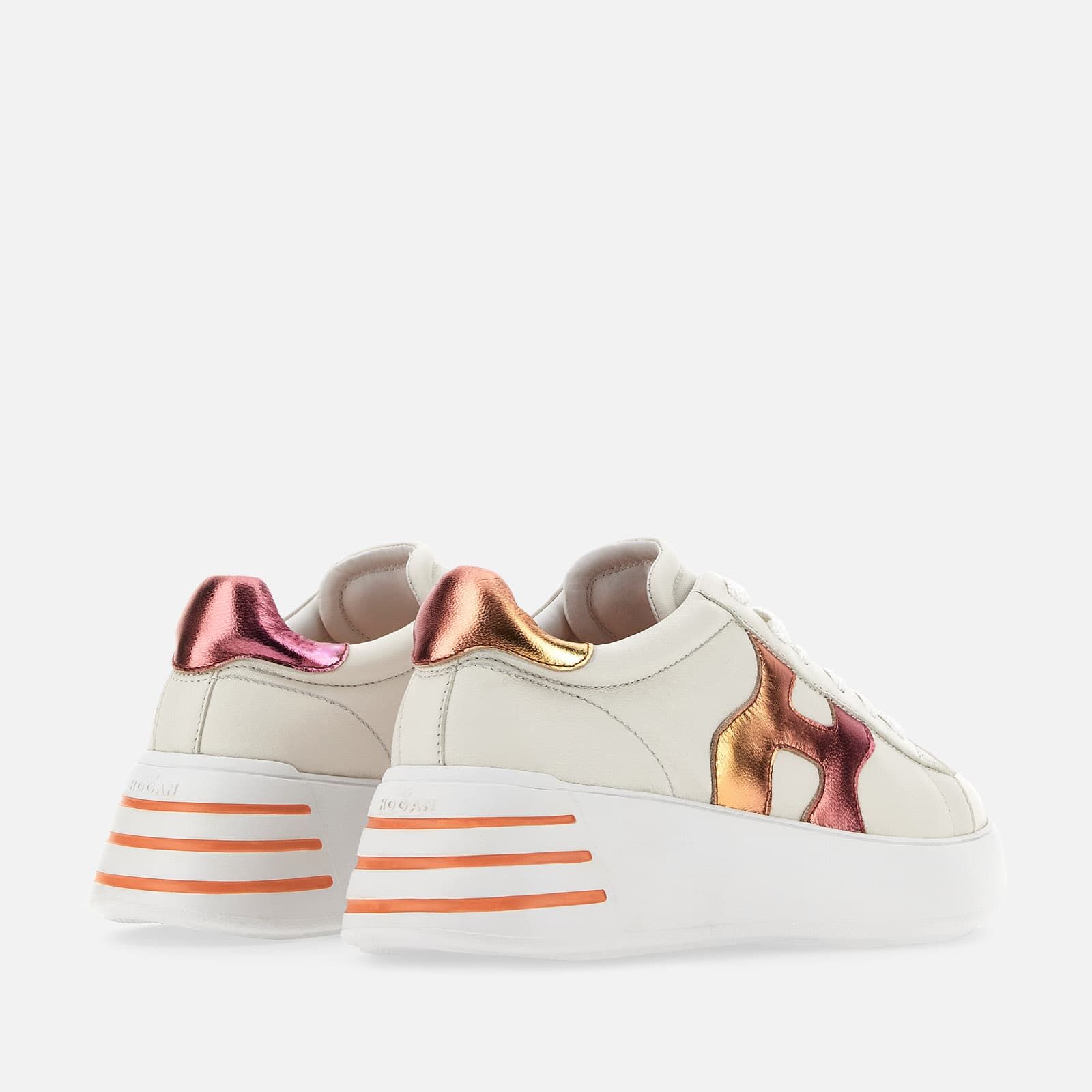 Hogan Rebel Ivory White / Pink / Orange | 741583XWB