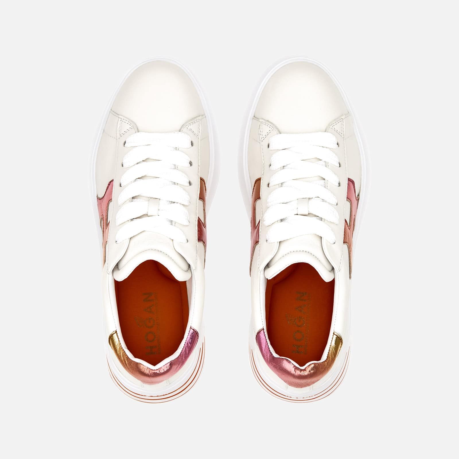 Hogan Rebel Ivory White / Pink / Orange | 741583XWB