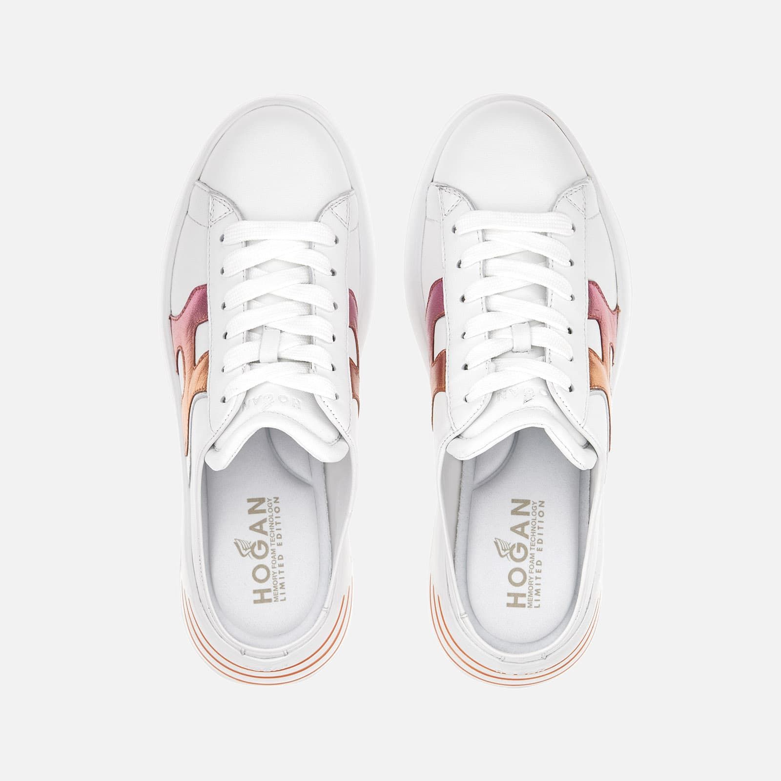 Hogan Rebel - Mules White / Orange / Pink | 571309KZF