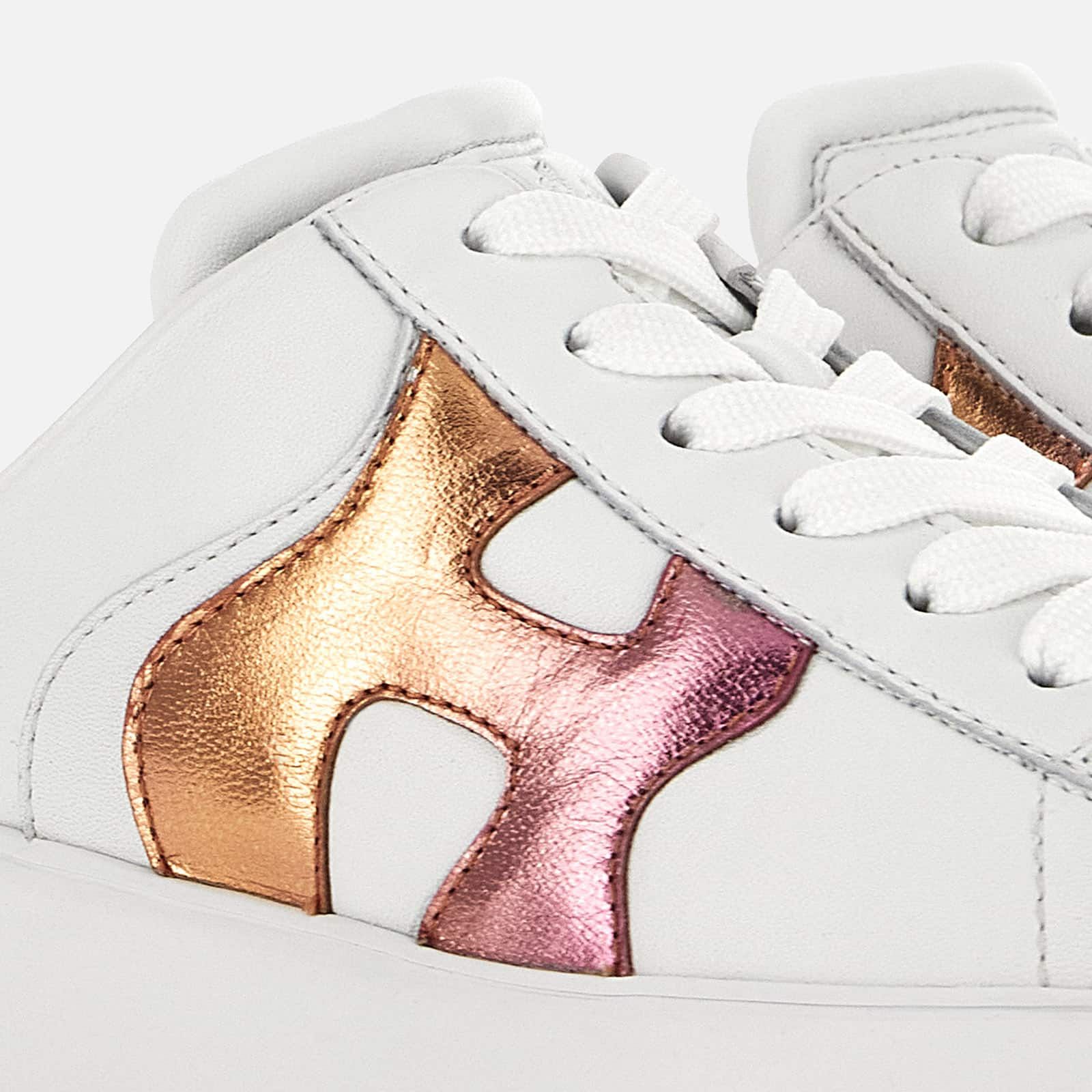 Hogan Rebel - Mules White / Orange / Pink | 571309KZF