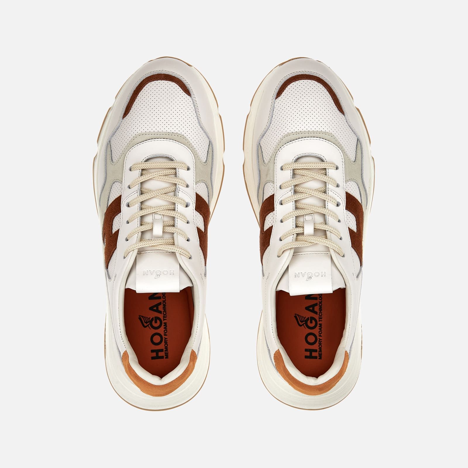 Hogan Sporty Hyperlight Ivory White / Orange / Brown | 306872EOH